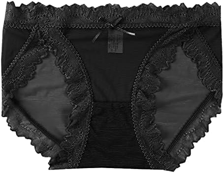Yusdee renda sexy esvaziava calcinha de malha feminina mids a cintura de algodão Crotch Brief Briefs Biquíni Roupa para mulheres para mulheres