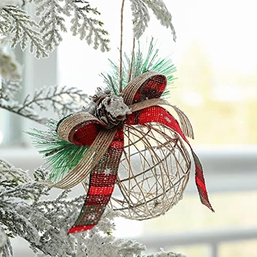 Contas de cordas para artesanato 8cm/3in Decorações de Natal Acessórios de árvore de Natal Bola de ferro decorações de Natal ornamentos
