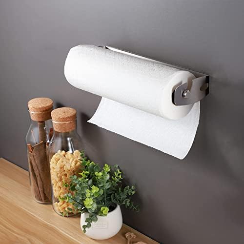 Yigii escovou o suporte de papel adesivo sob o gabinete + polido sem papel de parede de toalha de papel montado na parede