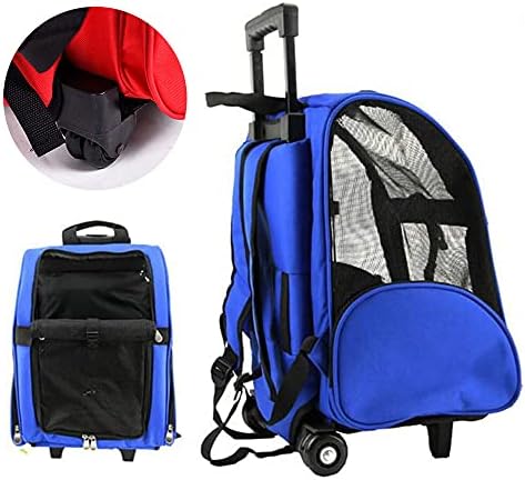 WLDOCA Wheeled Pet Carrier Backpack Pet Stroller com alça telescópica, mochila de gato Comfort, projetado para gatos, cães, gatinhos, filhotes