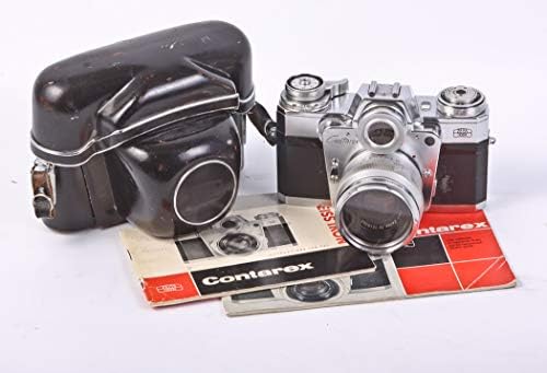 Contarex 35mm Film SLR W Planar 50mm F2.0 Lente, caixa e manual