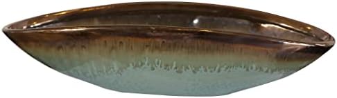 Utter Most 17855 Iroquois - Bowl, Glaze Finish, Blue, Green, 16 W x 4 H x 8 D