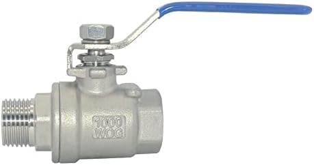 Dan Speed ​​Válvula de esfera de porta completa masculina x fêmea S304 Pesado de aço inoxidável para água para água, óleo e gás, 1000wog