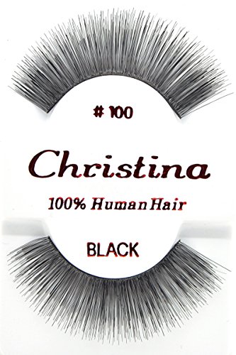 12 packs cílios - #100 christina cabelos humanos cílios falsos