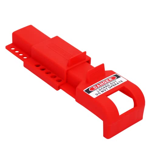 Lockout da válvula de borboleta tradeSafe - dispositivo de bloqueio de válvula vermelha para 3 11/32 polegadas de diâmetro da