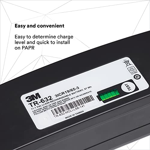 3M Versaflo High Capacity Bateria TR-632/37348, para TR-600 Papr, 1 ea/caso