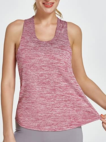 TiaBug Women's Tank Tops Gym Gym Camisetas ativas, sem mangas Racerbacks de ioga de ioga, camiseta atlética de Yoga Tops