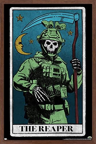 Trends International Call of Duty: Modern Warfare 2 - Poster Ghost Tarot Card Wall, 22.375 x 34, Pacer Premium Poster & Clip