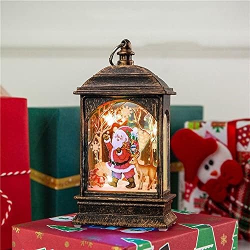 CHDHALTD Luz de vela de Natal, luz do Papai Noel com Holder for Christmas Candle Tea Light Home Lantern Decoração