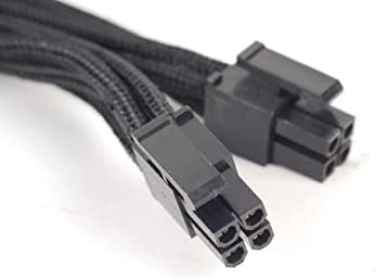 Silverstone Technology PP06 Cabo PSU com mangas pretas para um adaptador EPS/ATX 12V de 8 pinos de 550 mm, SST-PP06B-EPS55