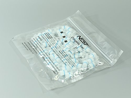 Nest Scientific 618101 Valor criogênico de polipropileno, auto-destaque, fio interno, estéril, 0,5 ml, 50 por pacote, 500 por caixa, 2000 por caso