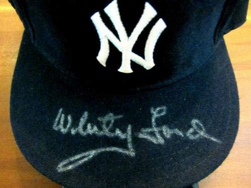 Whitey Ford 1961 WSC MVP NY Yankees assinado Auto New Era Field 5950 Cap Hat JSA - Chapéus autografados