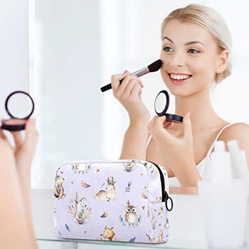 Tbouobt Bolsa cosmética para mulheres, bolsas de maquiagem Bolsa de higiene pessoal espaçosa presente de viagem, Rabbit