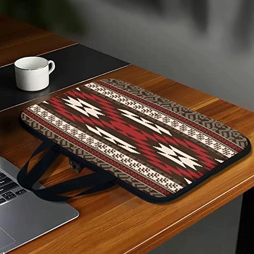 Saco de laptop Dreaweet para crianças adultos, laptop de laptop de padrão marrom -asteca.