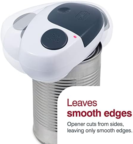 Zyliss Easican Electronic Can Lan - Lan Electric CAN - Acener automático, lata de borda suave - Ferramenta de cozinha e gadgets para idosos e adultos artríticos - cinza/branco