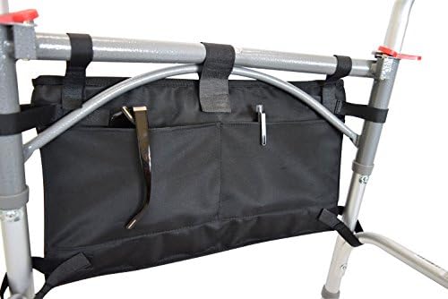 Saco de armazenamento seguro WKRB -6B Six Pocket Walker, Black - Mobility Aid Acessory Pouch para idosos, idosos,