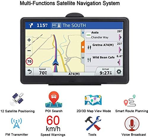 Navegação GPS para carro, caminhão 2023 mapas veículos GPS Navegação de 7 polegadas Tela Touch Screen Voice Car GPS para caminhão