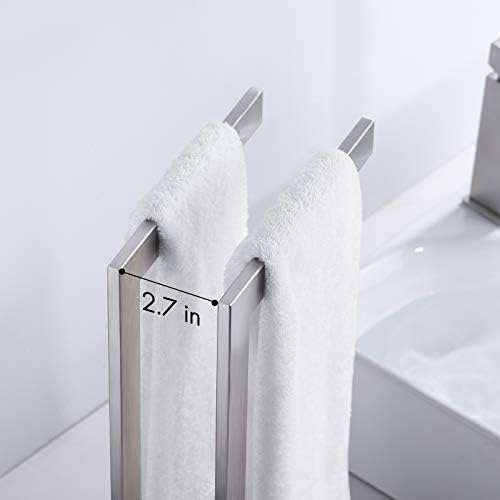 Suporte de toalha de mão kes stand para bancada de bancada com toalha de mão dupla-l com base em mármore para banheiro