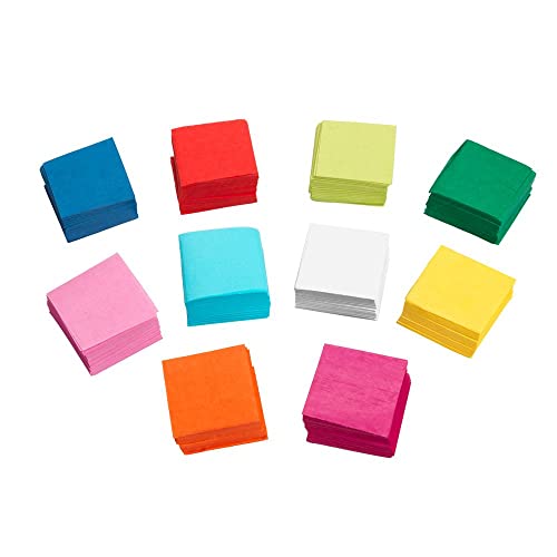 Mini quadrados de tecidos coloriações® - 10 cores, 5.000 peças