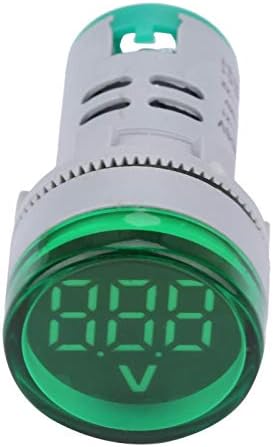 Visor de tensão CA de LED de Salutuya, Voltmeter Signal Light Digital Display, Indicador de Lâmpada Redonda de Lâmpada Redonda