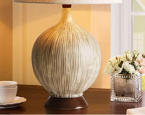 Lâmpadas de mesa Ataay, lâmpada de mesa de scerâmica de coco de coco, lâmpada de mesa de mesa de estilo de estilo de simplicidade, lâmpada de mesa quente de mesa de mesa de mesa e lâmpadas de mesa/30.5 * 30,5 * 58cm