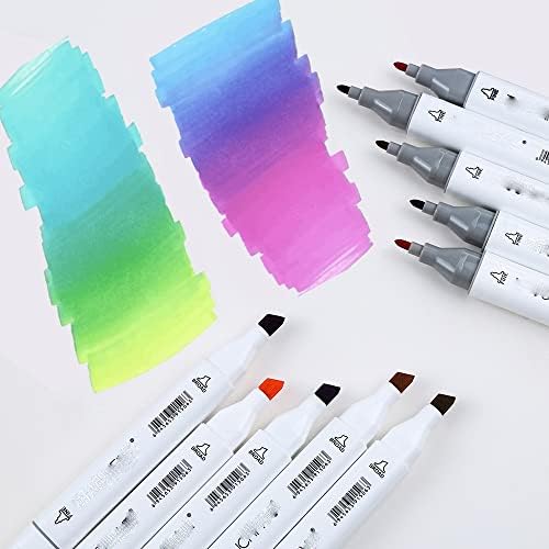 Marcadores ZLXDP Marcadores de desenho 168 Dual Brush Pen Art School Supplies 168 Colors