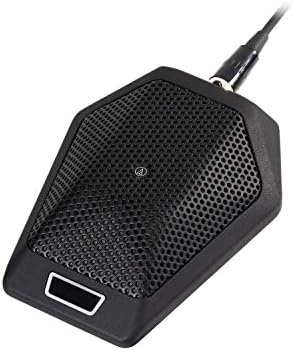 Audio-Technica U891RBO Microfone limite do condensador omnidirecional com Switch, RGB LED e módulo de energia integral, Phantom Power, preto