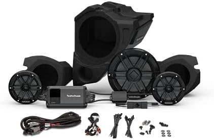 Rockford Fosgate RZR14RC-STG3 Kit de áudio: interface de comando de passeio, amp de 800 watts, M1 color optix multicolor LED LED