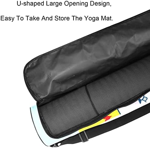 Feliz Páscoa Rabbit Yoga Mat Bags Full-Zip Yoga Carry Bag for Mulher Men, Exercício portador de tapete de ioga com cinta ajustável