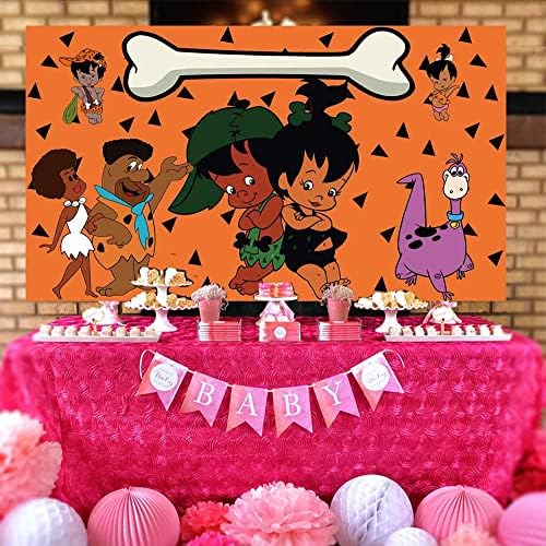 Afro -American American Flintstones Bordarp Birthday Bordal Party Supplies