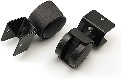 Rodas de gola Zyledw, 4pcsNoTerers Wheels Swibivels Wheels Glamp Glamp Plasticer 18mm Black Non-Slip