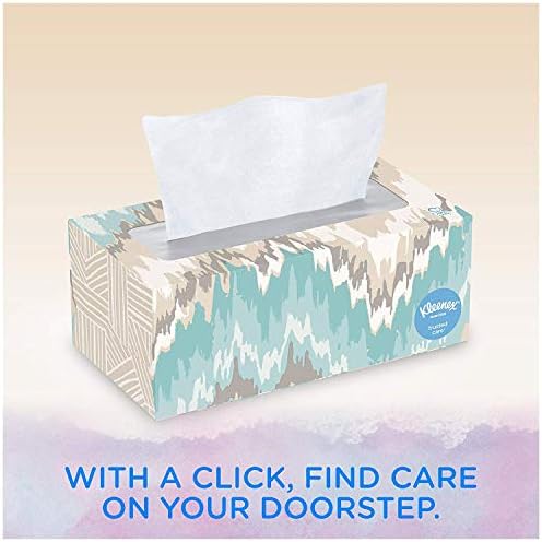 Kleenex Ultra Soft Facial Facial, caixa de cubo, 50 tecidos por caixa de cubo, 4 pacotes