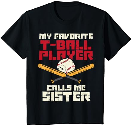 T-shirt favorita do tocador de beisebol da família TBall Baseball