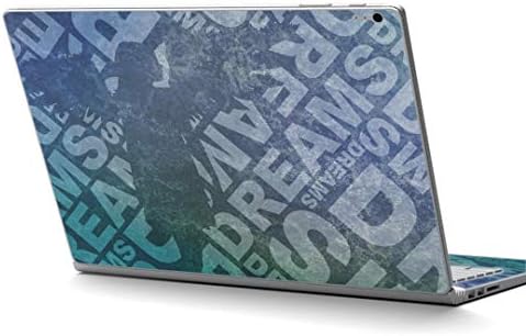 Decalques de pele igsticker para o livro de superfície / livro2 15 polegadas Ultra Fin Fin Premium Protective Body Skins Cover Universal Text Angel Blue Green