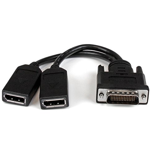 Startech.com DMS -59 para DisplayPort - 8in - DMS 59 a 2x DP - Cabo Y - Adaptador DMS -59 - Cabo DisplayPort Splitter -