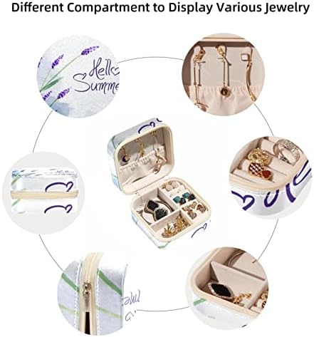 Caixa de jóias de viagem VBFOFBV, caixa de jóias de couro PU, acessórios de viagem de férias para mulheres, presentes
