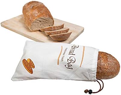 Saco de pão GSD com cordão de algodão, marrom