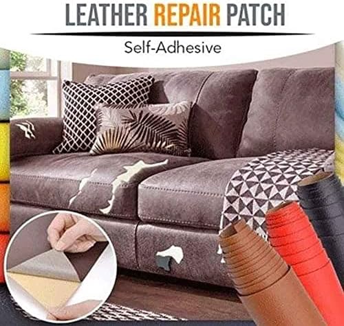 Reparação de couro para móveis, fita de couro para reparo auto adesivo, remendo de couro para sofás bolsas de sofá de assento de