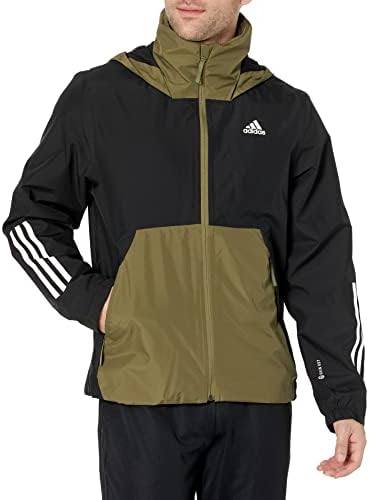 Jaqueta de chuva BSC 3-Stripes da Adidas masculina
