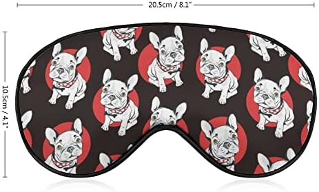 Máscara de olho macio de Bulldog francês eficaz máscara de sono conforto