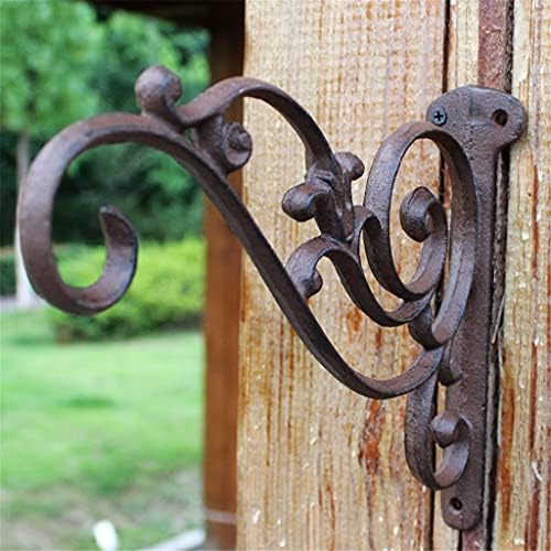 N/A Casquete de flor de parede de ferro fundido gancho pendurado na decoração de jardim de casa antigo, ganchos de racks de
