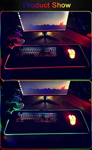 Colorido mouse mouse space gaming mouse bloco de teclado iluminado tapete xxl led com backlight cald bloco 31,5