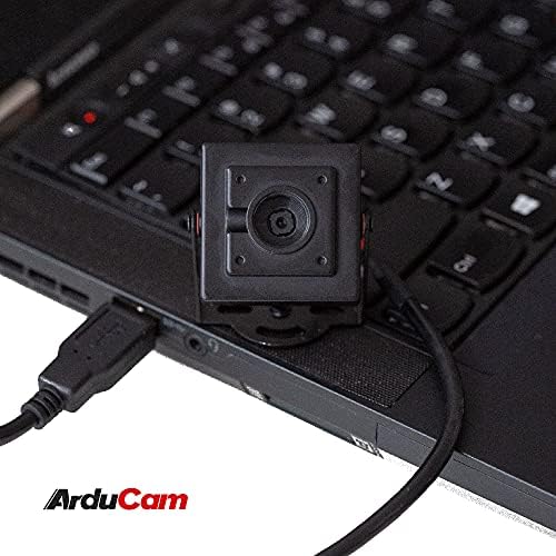 Câmera USB de foco automático Arducam 16MP com mini estojo de metal, 1/2,8 IMX298 Mini UVC USB2.0 4K Webcam com microfone, cabo