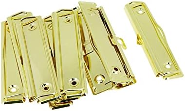 QXUXE 10 PCS Montável clipes de quadra, alça de montagem de superfície carregada com mola com punho e orifício de suspensão- ouro