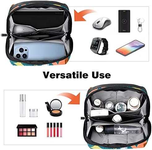 Bolsa de bolsas portáteis de organizações eletrônicas Foxes Bolsa de armazenamento de cabo de viagem para discos rígidos, USB, cartão SD, carregador, banco de energia, fone de ouvido