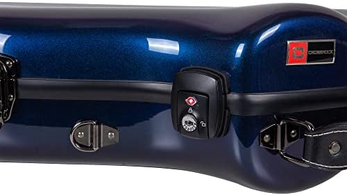Crossrock Fiberglass Alto Saxofone Case-Includes Bolso acessório, alças removíveis, TSA Lock-Illusion Blue