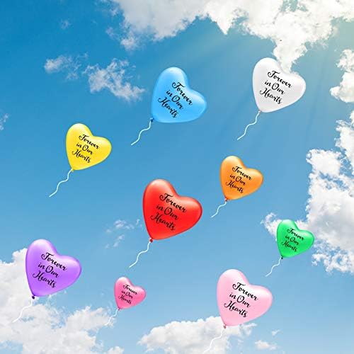 72 peças Memorial Balloons Funeral Balão Balões de Memória do Coração para Liberar em Sky Remembrance Balões personalizados para