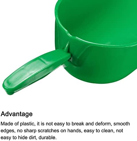 Patikil Hand Scoop, 1 Pacote de plástico 9,8 x 4,7 x 4,1 Mança do alimentador Matidão para suprimentos de alimentação, verde