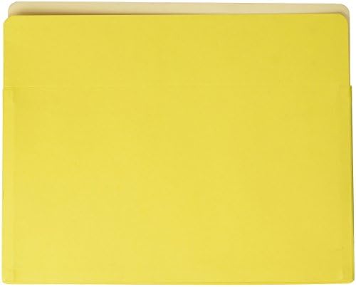 Bolso de arquivo smead, guia de corte reto, expansão de 5-1/4 , tamanho da letra, amarelo