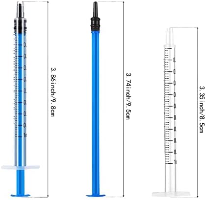 Hsmanlian 20 pacote 1ml seringa de plástico sem agulha para laboratórios científicos medir, reabastecer, regar, alimentar, aplicador